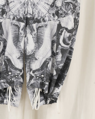 Zero-waste Printed Drawstring Pants (Black or White)