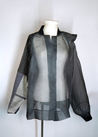 Sheer Silk Jacket (Black)