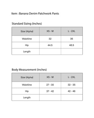 Banana Denim Patchwork Pants
