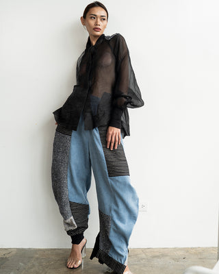 Banana Denim Patchwork Pants