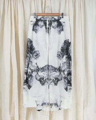 Zero-waste Printed Drawstring Pants (Black or White)