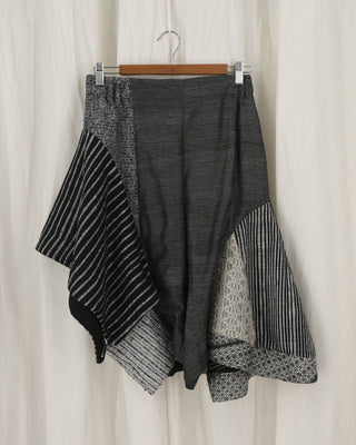 Gray Patchwork Skirt Shorts (Pre-Order Online)