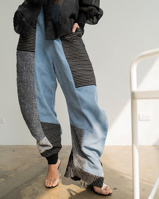 Banana Denim Patchwork Pants